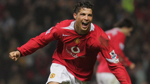 Man United's Cristiano Ronaldo celebrating a goal against Fulham. Credit: Getty Images
