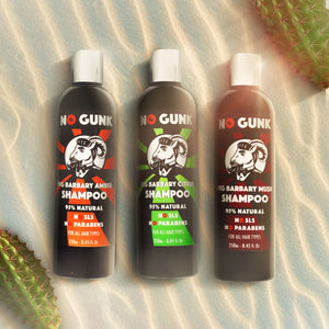 NO GUNK Natural Organic Shampoo Argan Oil Cactus Seed Oil Fig Barbary Musk